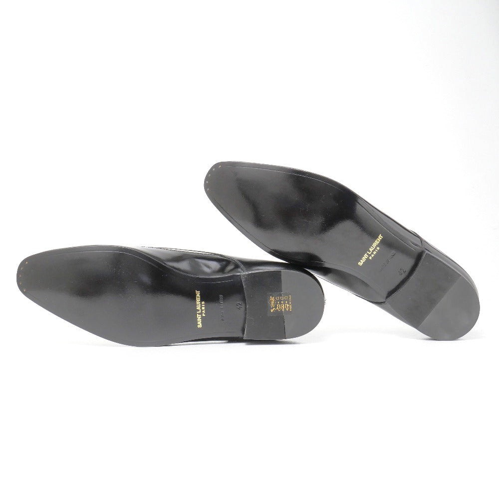 Saint Laurent Paris Dress Shoes Genuine Leather White X Black 315205 Mens 42