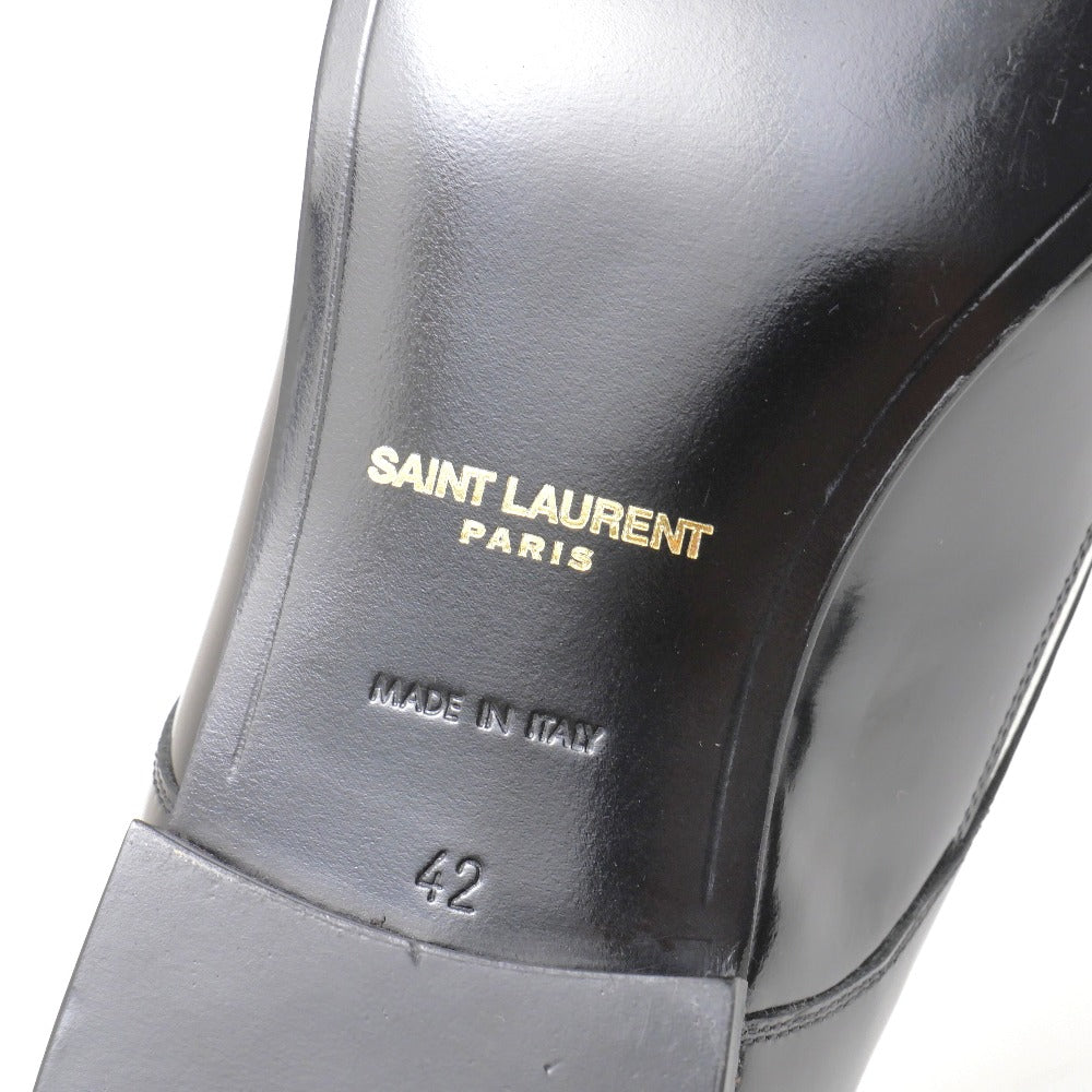 Saint Laurent Paris Dress Shoes Genuine Leather White X Black 315205 Mens 42