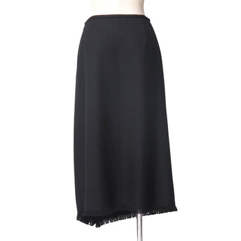 Burberry Skirt Wool Black Fx072-758 Women 38