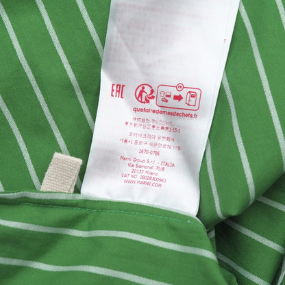 Marni Long Sleeve Shirt Cotton Green White Cama0586S0 Utc318 Women 38