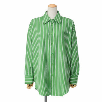 Marni Long Sleeve Shirt Cotton Green White Cama0586S0 Utc318 Women 38