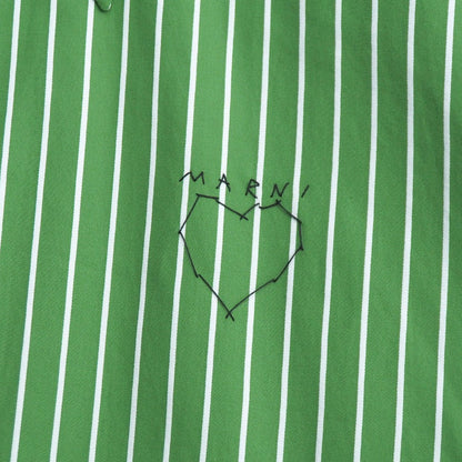 Marni Long Sleeve Shirt Cotton Green White Cama0586S0 Utc318 Women 38