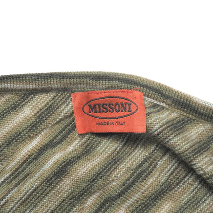 Missoni Poncho Wool Green Type White P01Qw0D4581 Women Free