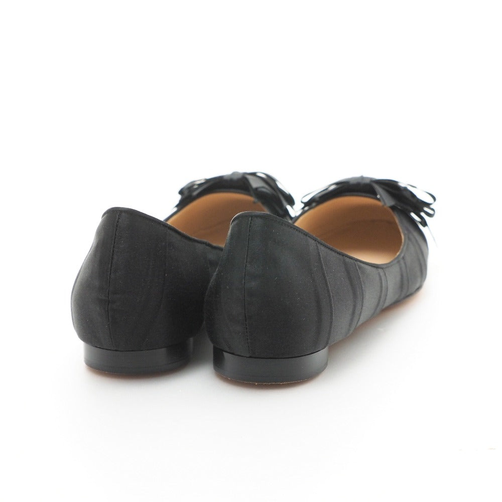 Chanel Pumps Satin Black Women 37 1/2 C