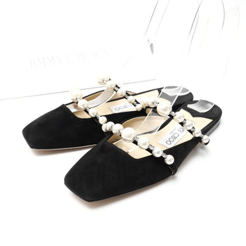 Jimmy Choo Mule Suede Black Type White Type 34