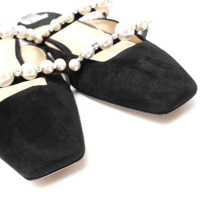 Jimmy Choo Mule Suede Black Type White Type 34