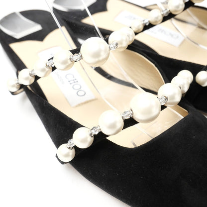 Jimmy Choo Mule Suede Black Type White Type 34