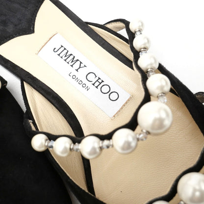 Jimmy Choo Mule Suede Black Type White Type 34