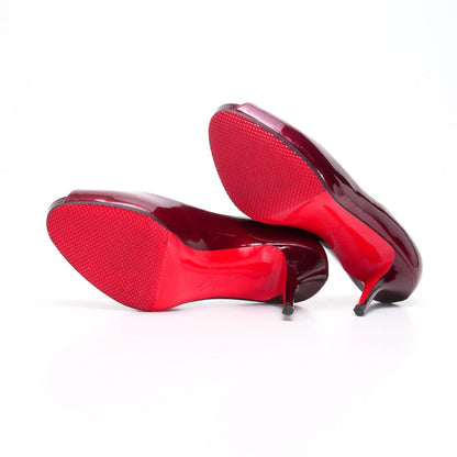Christian Louboutin Pumps Patent Leather Wine Red Type 36