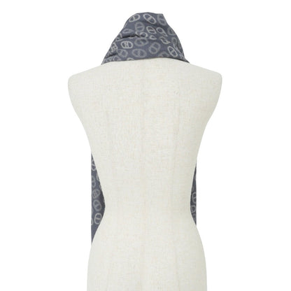 Hermes Stall Cashmere Navy Type Gray 702705T 06