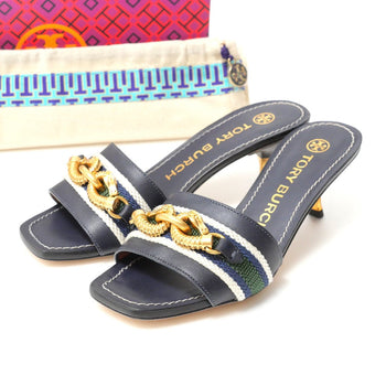 Tory Burch Sandals Jessa 55Mm Sandal Calfskin Navy 64659 7M