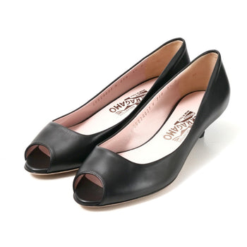Salvatore Ferragamo Pumps Leather Black Dg024027 5 1/2 D