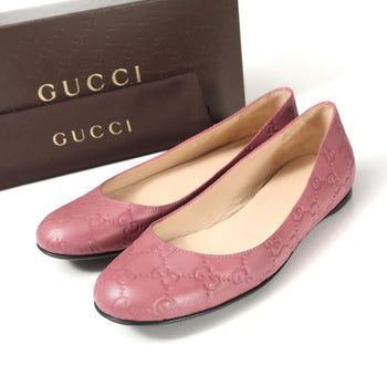 Gucci Ballet Shoes Sima Leather Pink Sima 368150 35.5