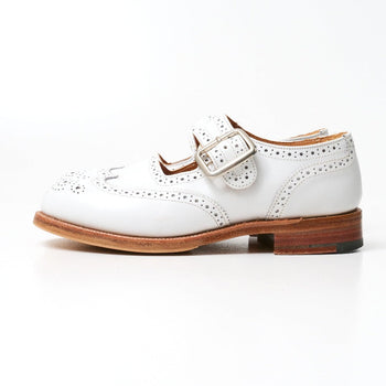 Tricker'S Dress Shoes L6011 Leather White Mary Jane 4 1/2