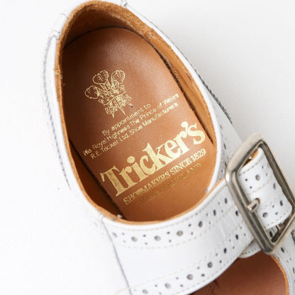 Tricker'S Dress Shoes L6011 Leather White Mary Jane 4 1/2