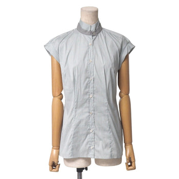 Brunello Cucinelli Blouse Cotton Light Gray Type White Db52671 Xs