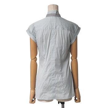Brunello Cucinelli Blouse Cotton Light Gray Type White Db52671 Xs