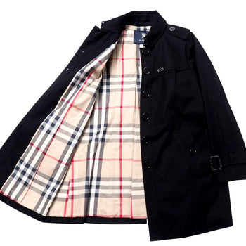 Burberry Stainless Collar Coat Cotton Black Type B2A03-330-09 44