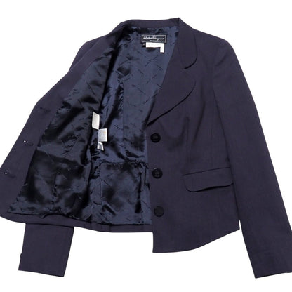 Salvatore Ferragamo Tailored Jacket Rayon Purple Type 40