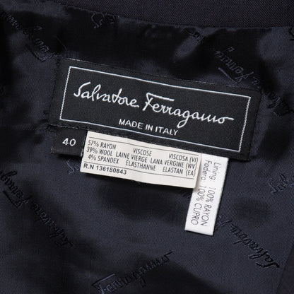 Salvatore Ferragamo Tailored Jacket Rayon Purple Type 40