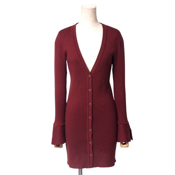 Foxey Cardigan Slender Cardigan Silk Red Type Wine Red Type 41219 38