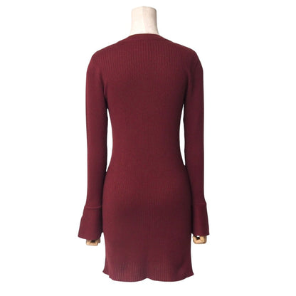 Foxey Cardigan Slender Cardigan Silk Red Type Wine Red Type 41219 38