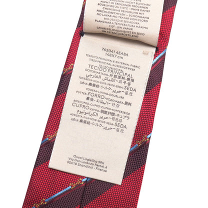 Gucci Tie 100% Silk Red Multicolor 765041 4Eaba