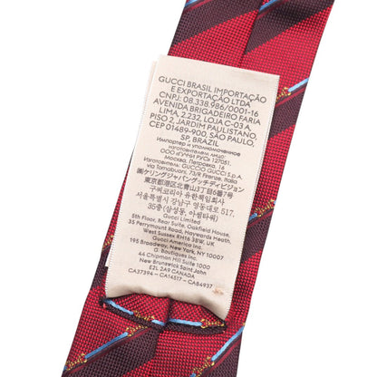 Gucci Tie 100% Silk Red Multicolor 765041 4Eaba