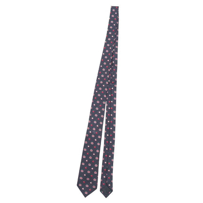 Gucci Tie 100% Silk Dark Navy Red 624055 4E002