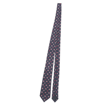 Gucci Tie 100% Silk Dark Navy Red 624055 4E002