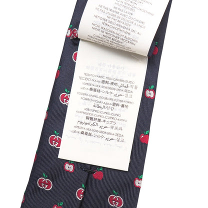Gucci Tie 100% Silk Dark Navy Red 624055 4E002