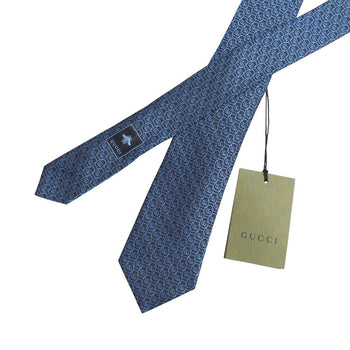 Gucci Tie 643969 4E002 100% Silk Blue-Black Stogge