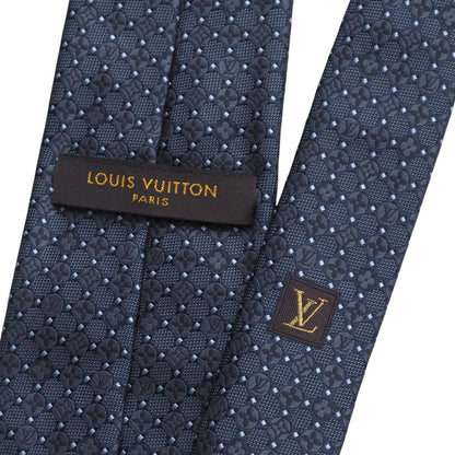 Louis Vuitton Tie 100% Silk Blue Type