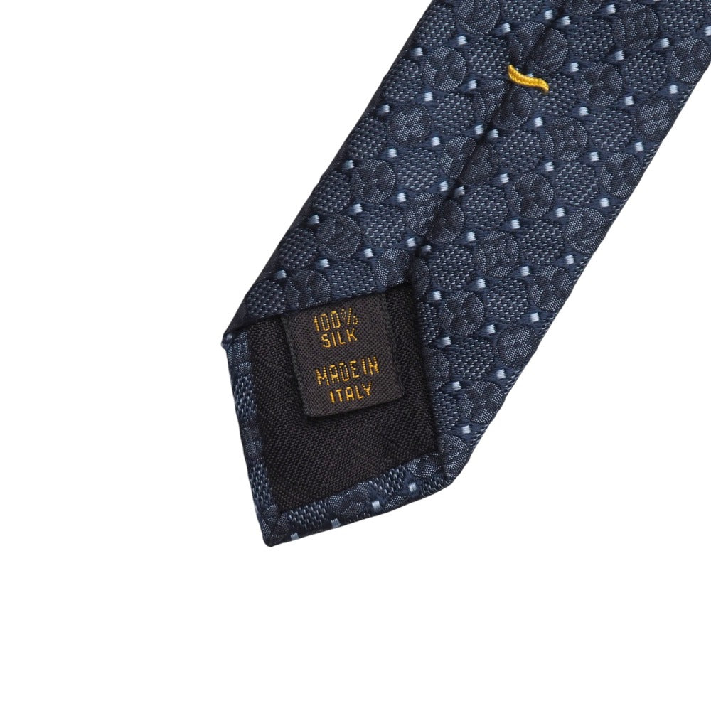 Louis Vuitton Tie 100% Silk Blue Type