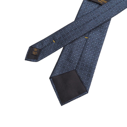 Louis Vuitton Tie 100% Silk Blue Type