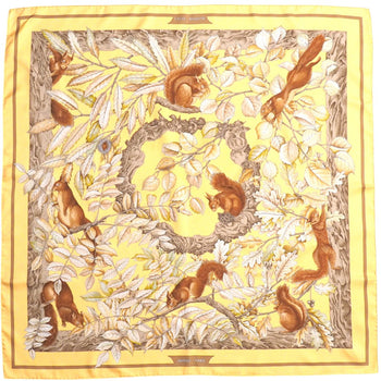 Hermes Scarf 100% Silk Multicolor Casse Noisette