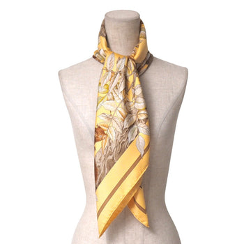 Hermes Scarf 100% Silk Multicolor Casse Noisette