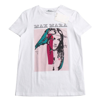 Max Mara Short Sleeve T-Shirt 100% Cotton White Pink Type Red Green Type 19760193 S