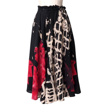 Yohji Yamamoto Long Skirt Wool Black X Red X Beige Type Yy-S18-127 2