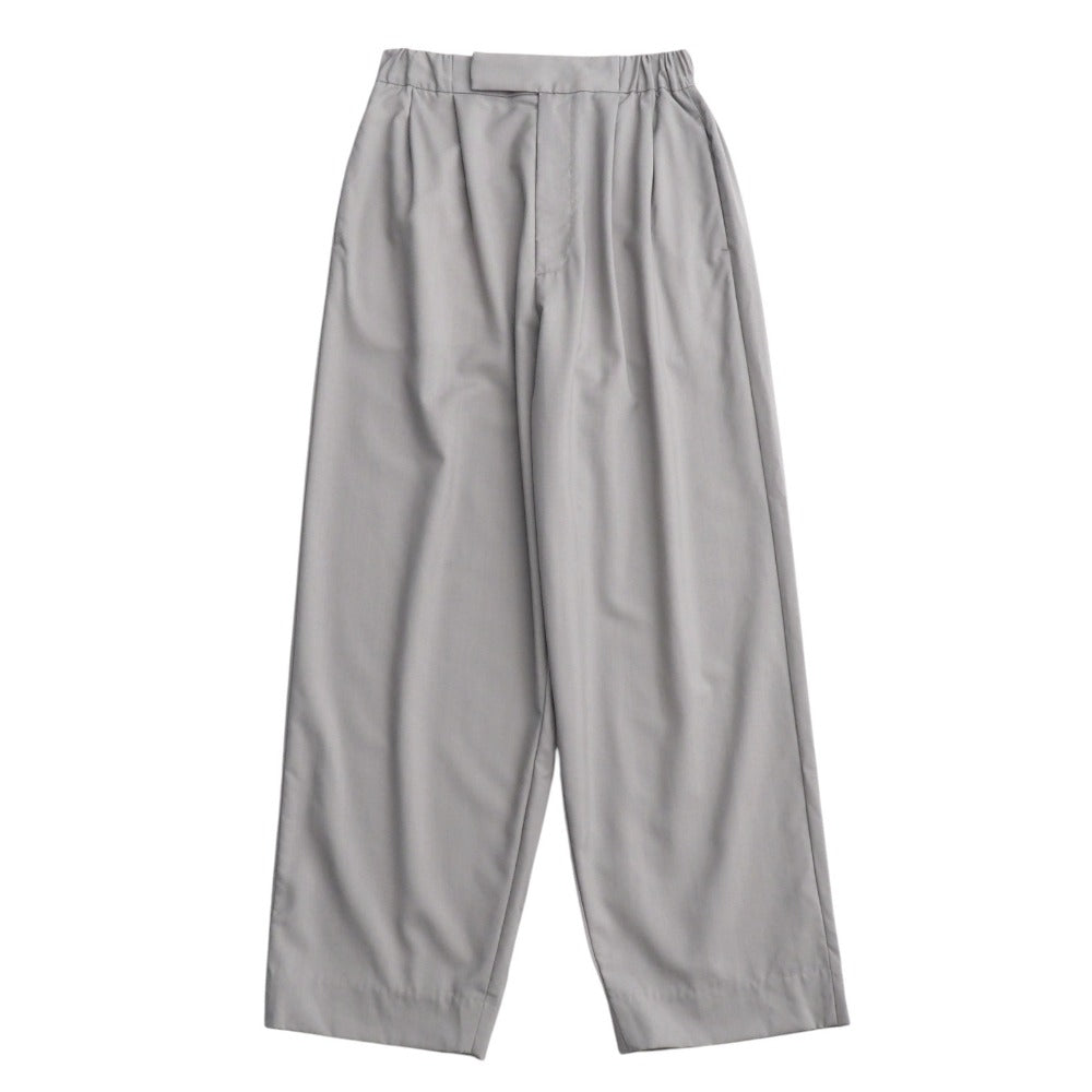 08Sircus Pants S24Ss-Pt03 Hair 100% Gray Wool Tropical Tuck Wide Easy Pants Wool Tropical Tuck Wide