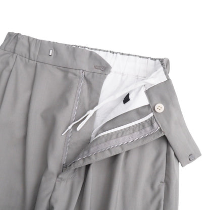 08Sircus Pants S24Ss-Pt03 Hair 100% Gray Wool Tropical Tuck Wide Easy Pants Wool Tropical Tuck Wide