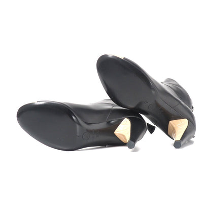 Chanel Boots Leather Black 36 1/2 C