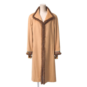 Leonard Coat Cashmere 100% Beige Type 0328951 13Ar