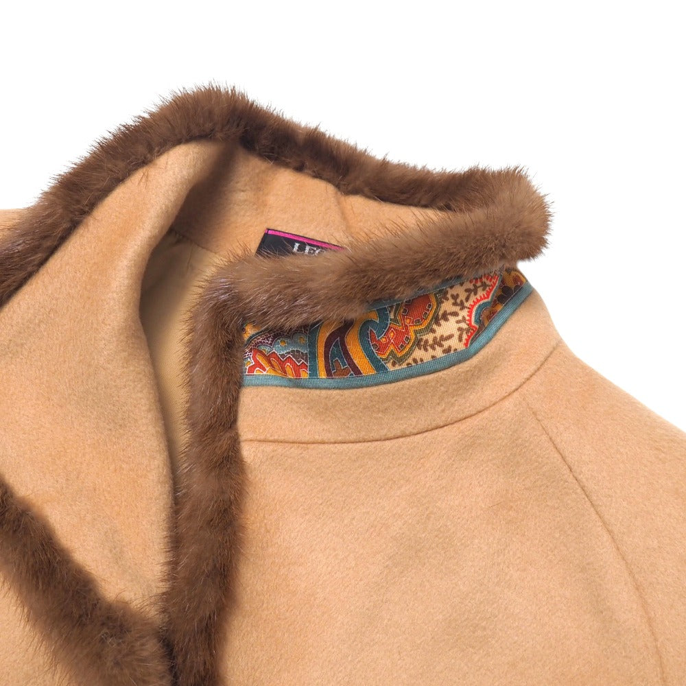 Leonard Coat Cashmere 100% Beige Type 0328951 13Ar