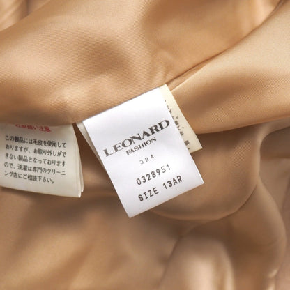 Leonard Coat Cashmere 100% Beige Type 0328951 13Ar