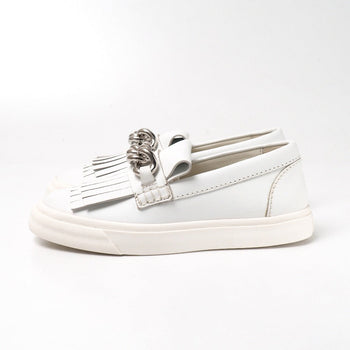 Giuseppe Zanotti Slip-On Leather White Silver 35