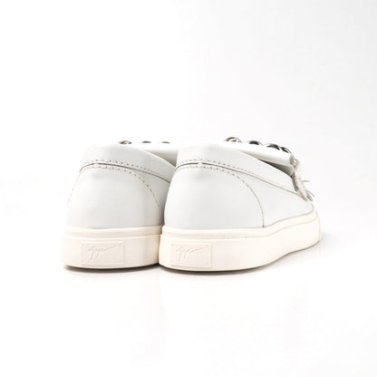 Giuseppe Zanotti Slip-On Leather White Silver 35
