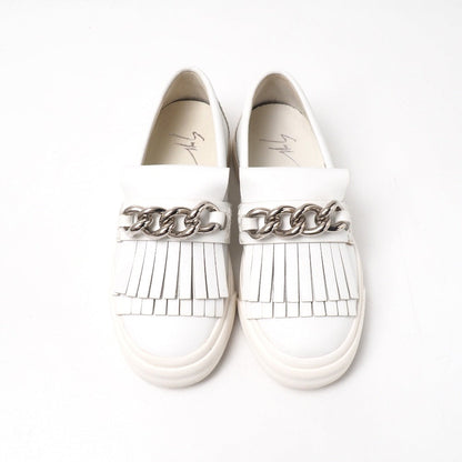 Giuseppe Zanotti Slip-On Leather White Silver 35