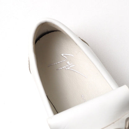 Giuseppe Zanotti Slip-On Leather White Silver 35