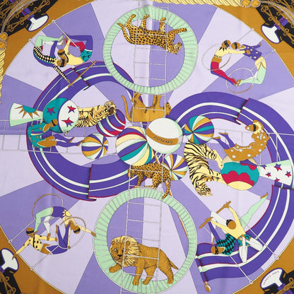 Hermes Scarf Circus Twill Black Multicolor Carre90